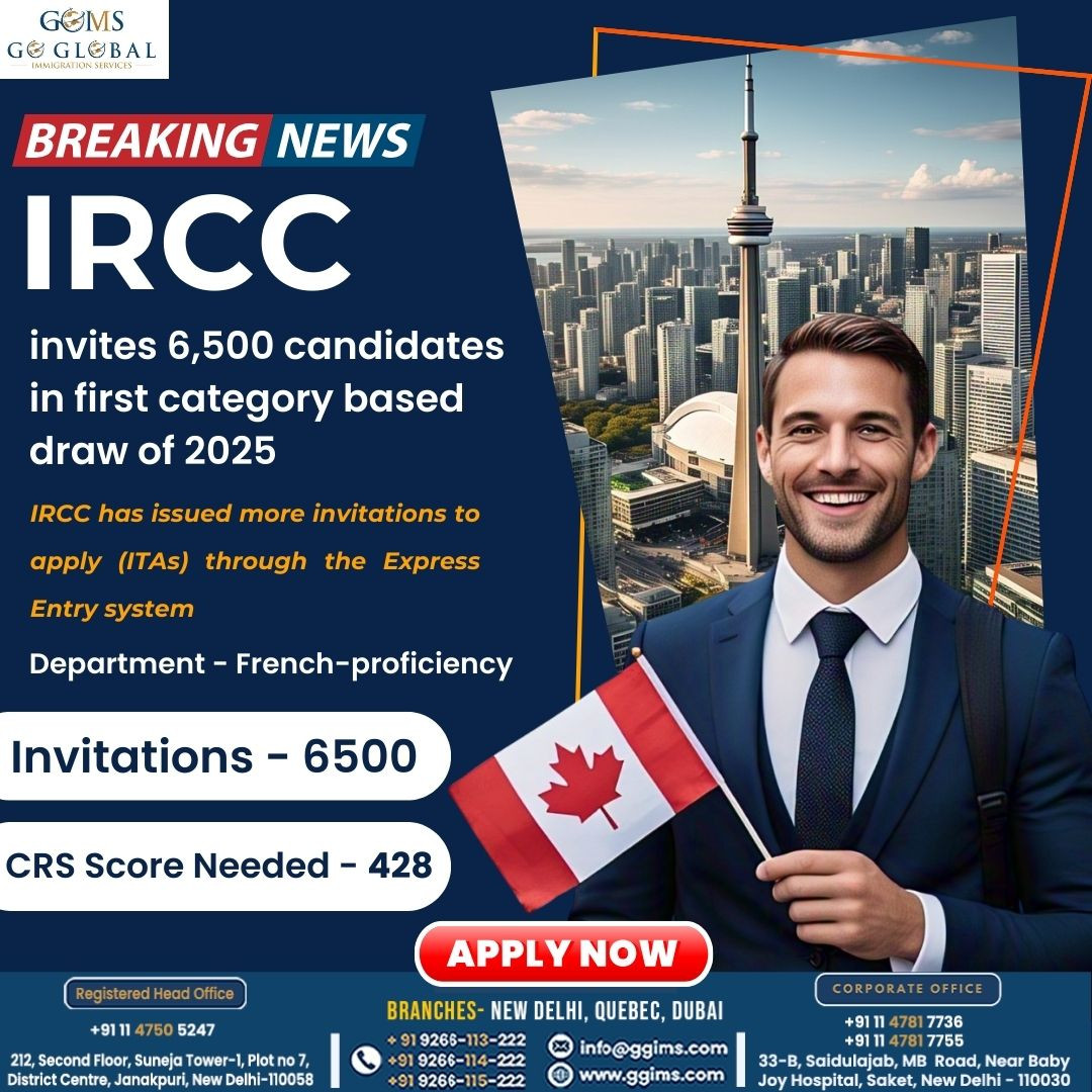 IRCC invites 6,500 candidates in first category-based draw of 2025