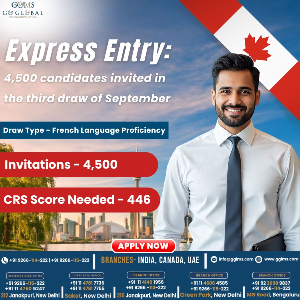 Express Entry: 4,500 candidates invited in the third draw of September