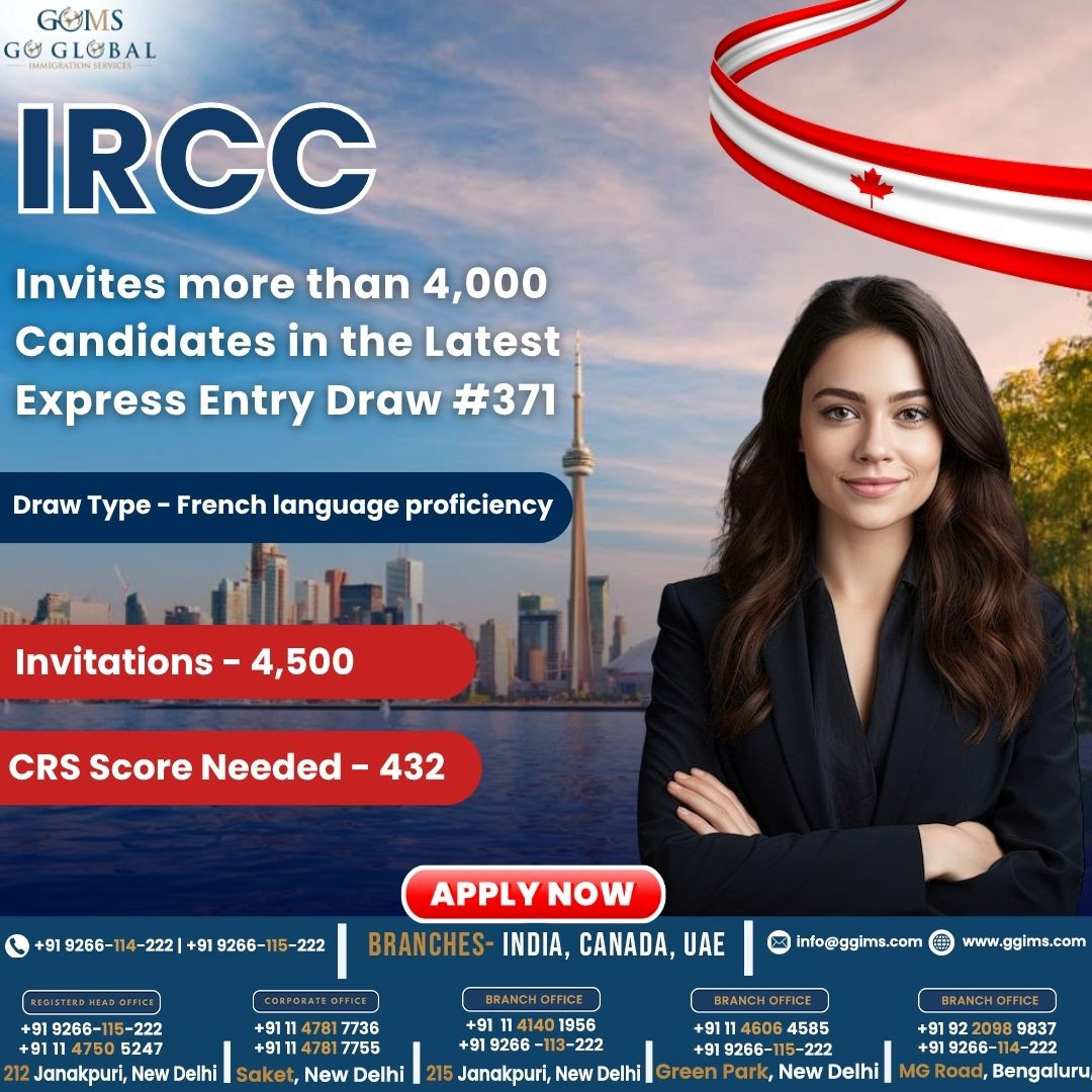 IRCC Invites more than 4,000 Candidates in the Latest Express Entry Draw #371