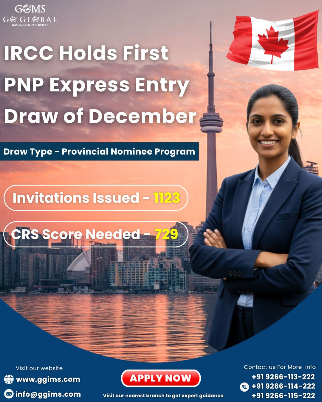 IRCC Holds First PNP Express Entry Draw of December and Issues 1,123 Invitations