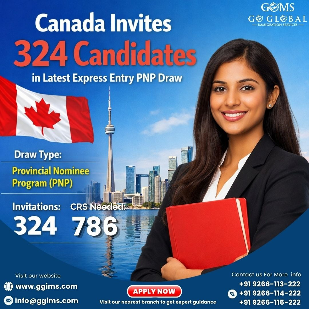 Canada Invites 324 Candidates in Latest Express Entry PNP Draw