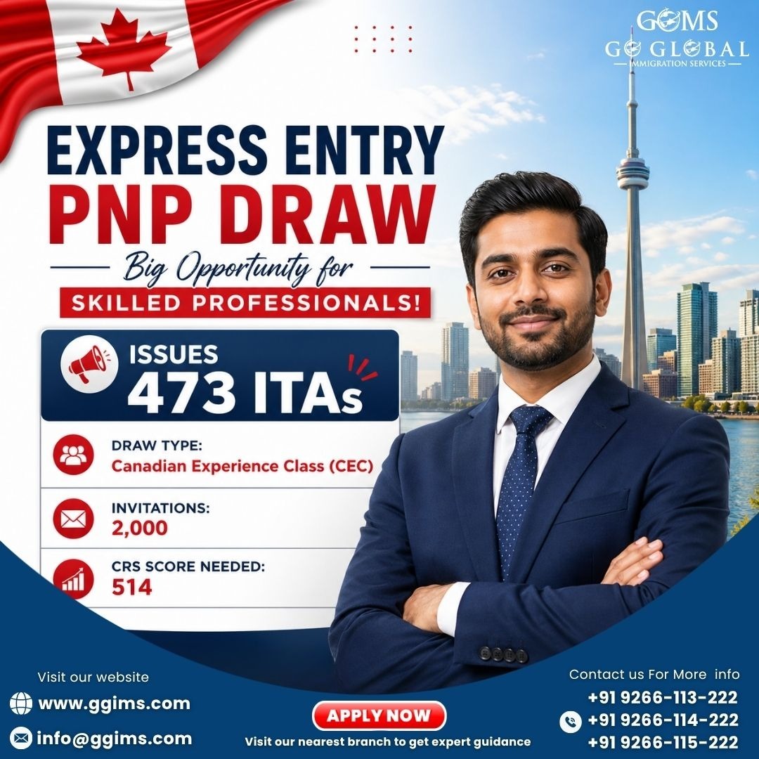 Express Entry PNP Draw Issues 473 ITAs with CRS Cut-off at 795